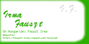 irma fauszt business card